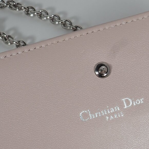Christian Dior Diorama Wallet on Chain in Blush Grained Calfskin - Picture 12 of 14